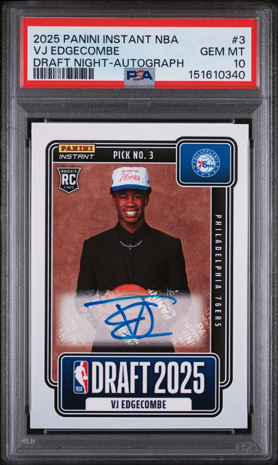 2025 Panini Panini Instant Nba Draft Night #3 Vj Edgecombe front