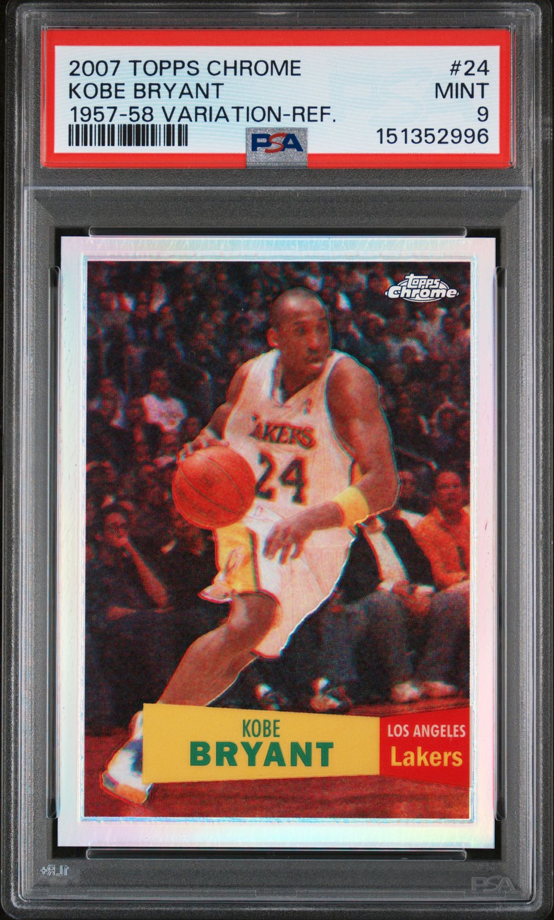2007 Topps TOPPS CHROME Refractor #24 Kobe Bryant front