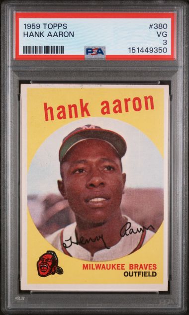 1959 Topps TOPPS #380 Hank Aaron front