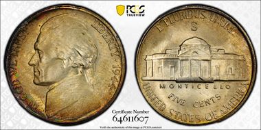 1944-S 5C MS67+