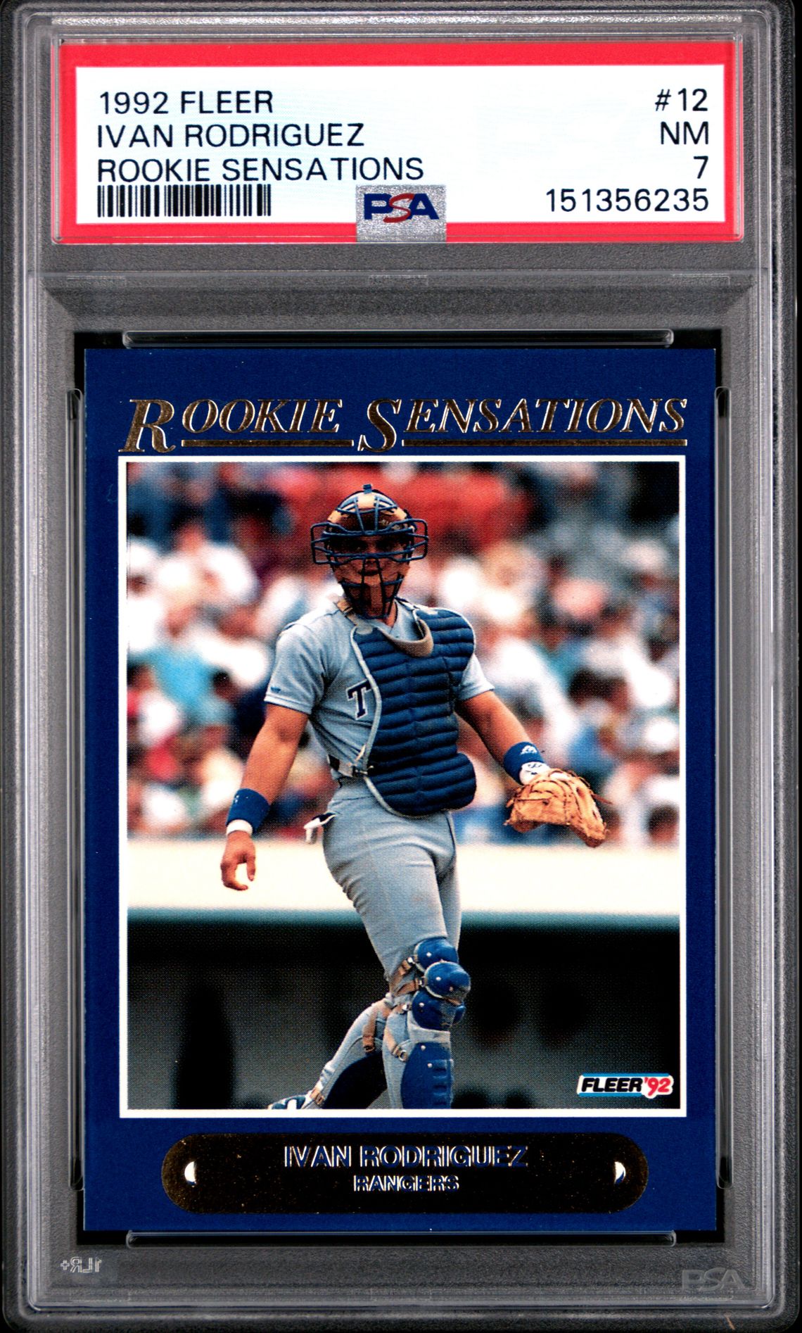 1992 Fleer FLEER ROOKIE SENSATIONS #12 Ivan Rodriguez front