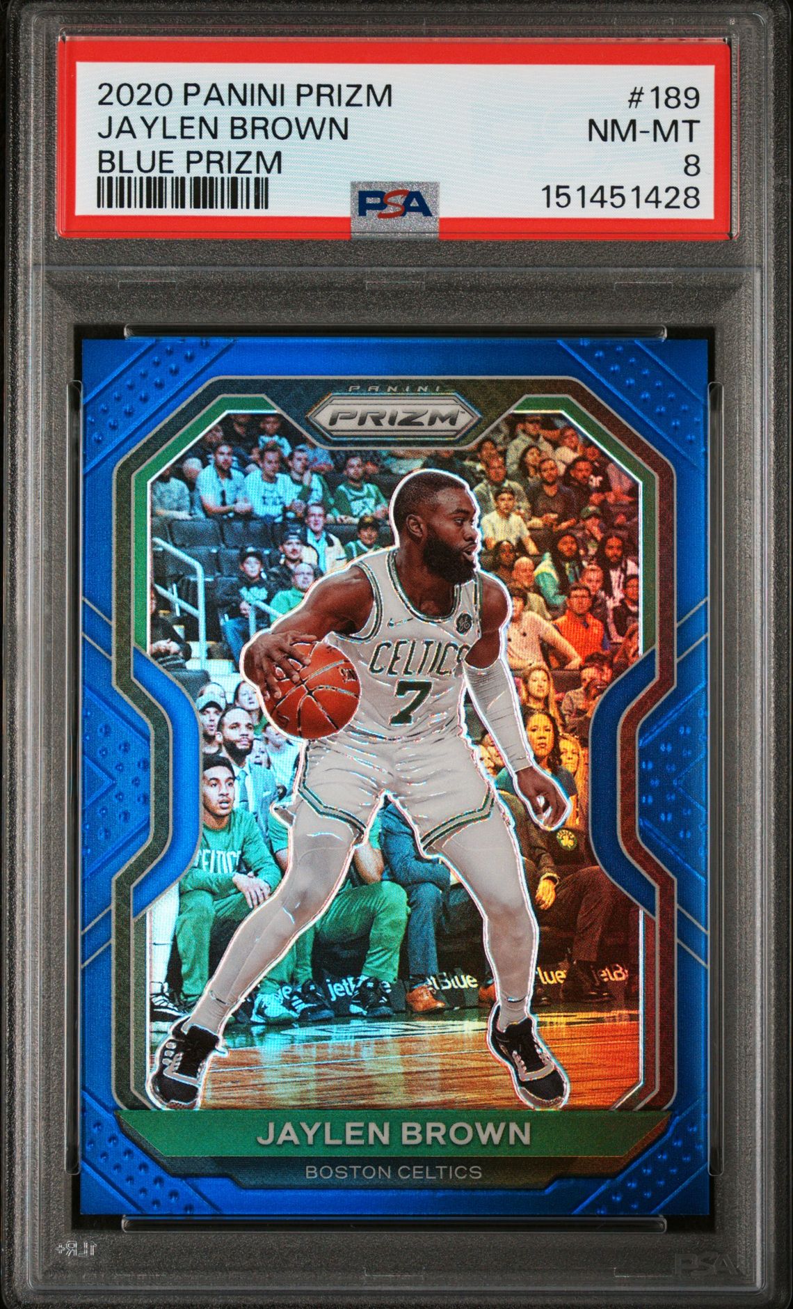 2020 Panini PANINI PRIZM BLUE PRIZM #189 Jaylen Brown front