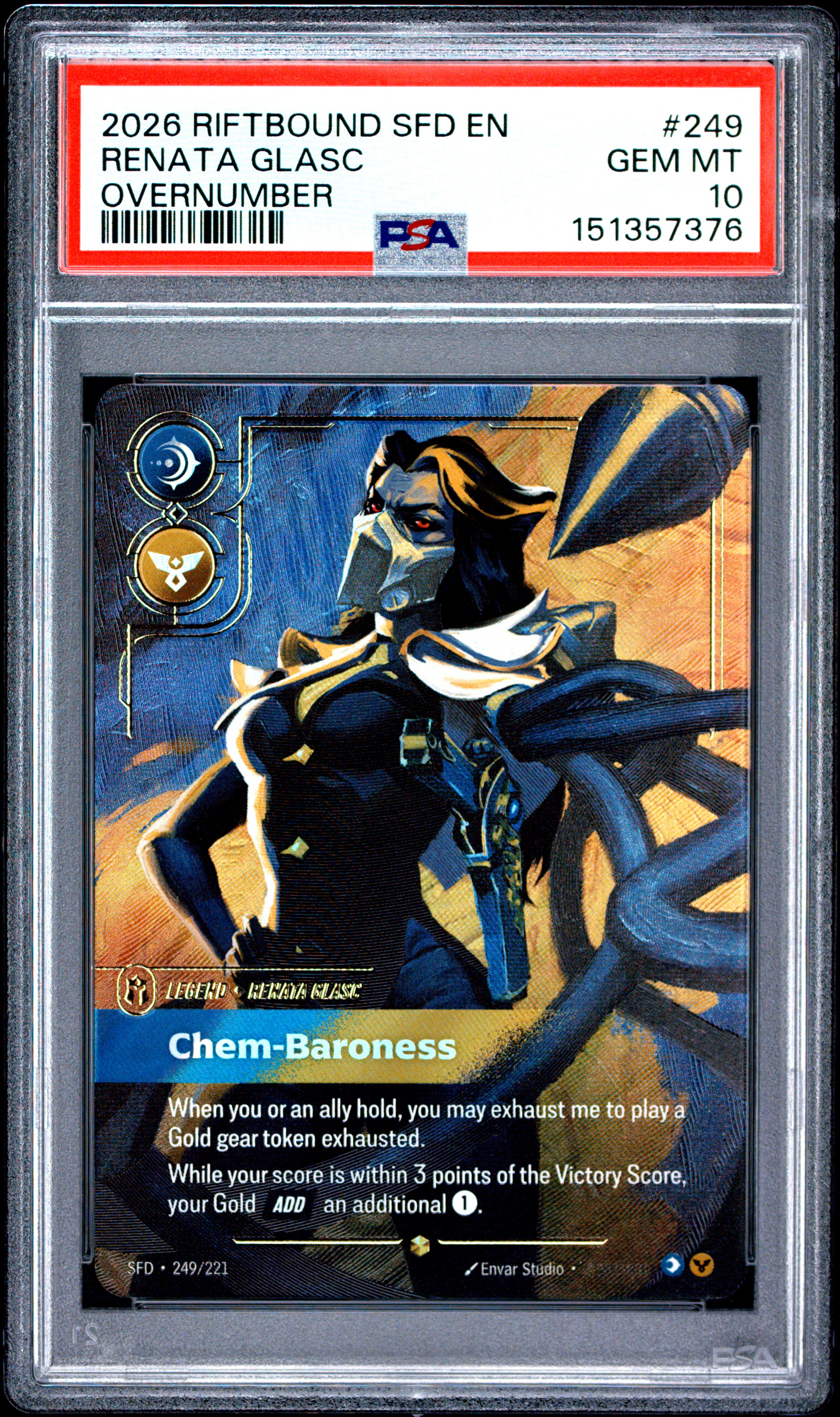 2026 #249 Renata Glasc - Chem-Baroness PSA 10 Riftbound: League of Legends Sfd-Spiritforged