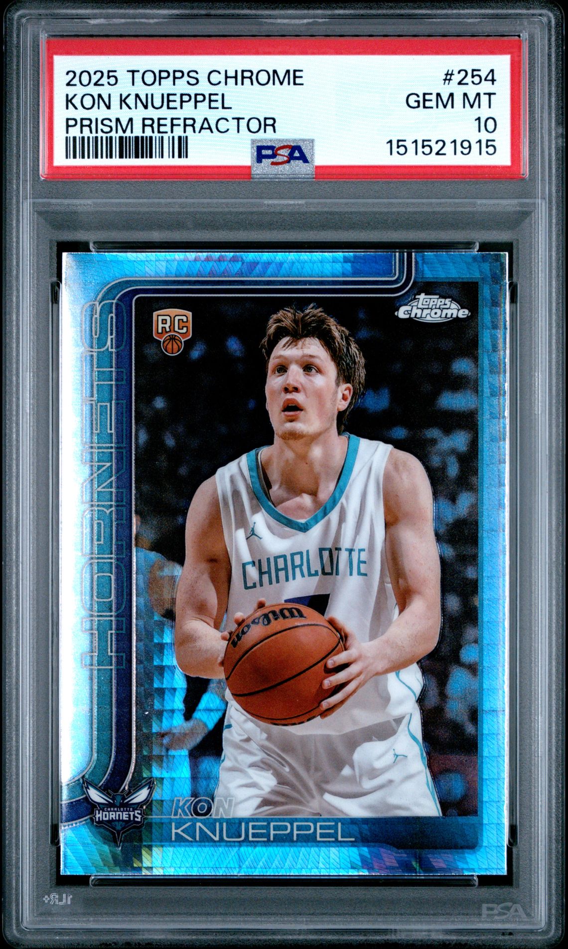 2025 Topps Topps Chrome Prism Refractor #254 Kon Knueppel front