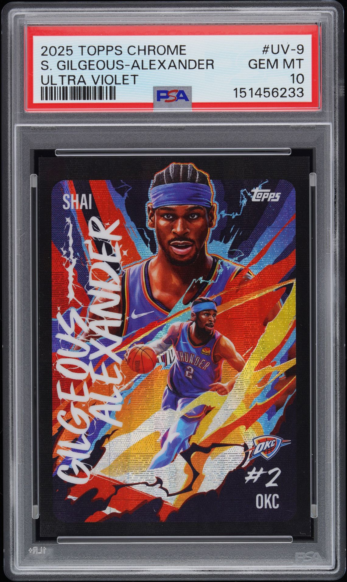 2025 Topps Chrome TOPPS CHROME ULTRA VIOLET #UV-9 S. Gilgeous-Alexander front