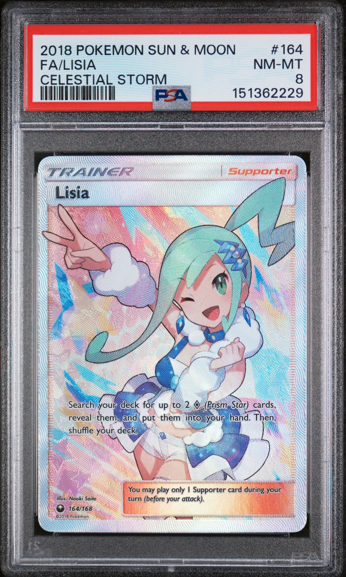 2018 Pokemon POKEMON SUN & MOON CELESTIAL STORM #164 Fa/Lisia front