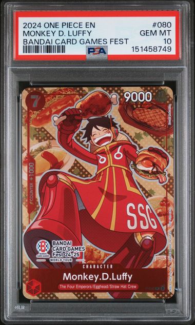 2024 One Piece ONE PIECE PROMOS BANDAI CARD GAMES FEST #080 Monkey D. Luffy front