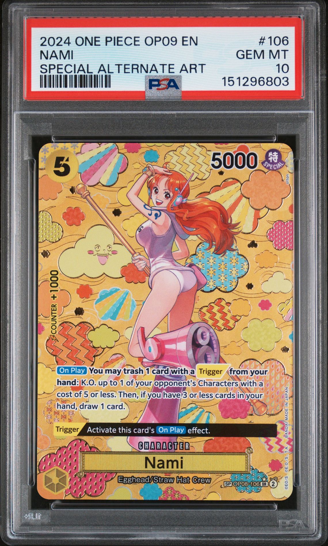 2024 One Piece ONE PIECE OP09-EMPERORS IN THE NEW WORLD Alt Art #106 Nami front