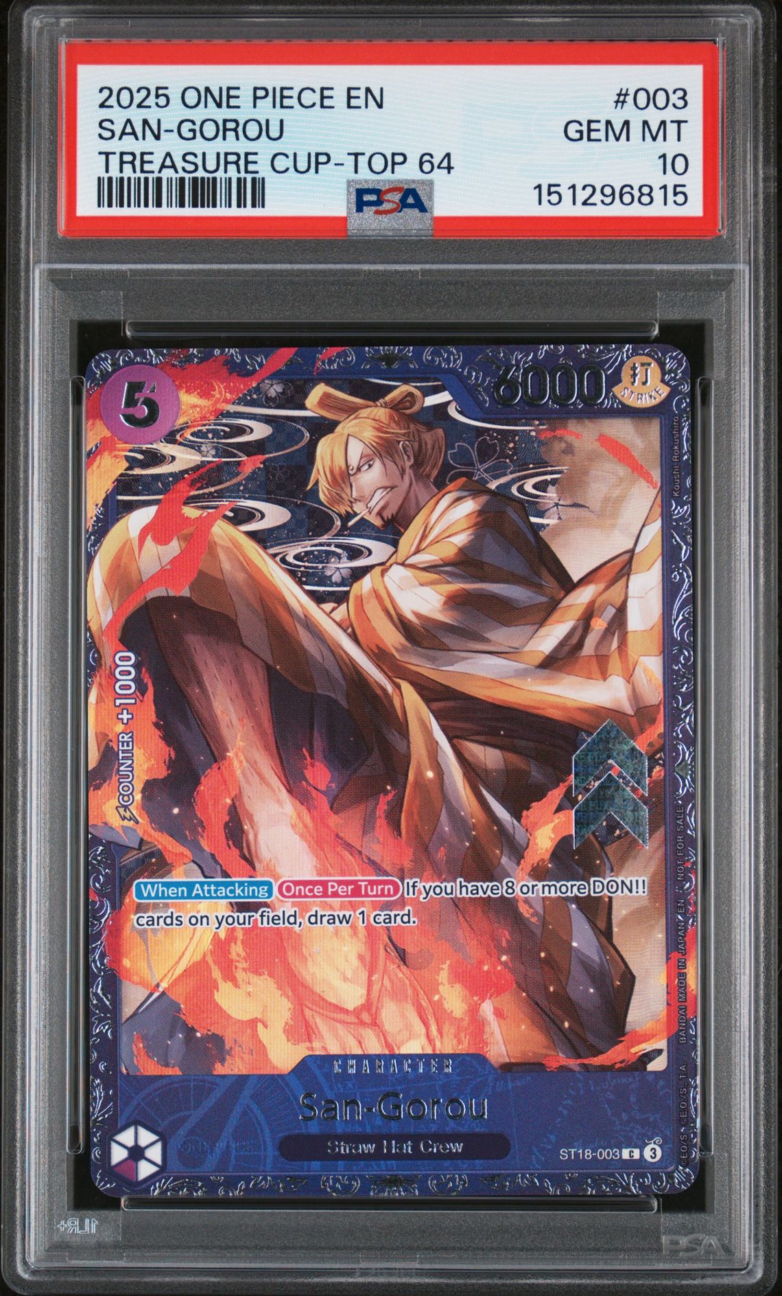 2025 One Piece One Piece Treasurecup-Top64 #003 San-Gorou front