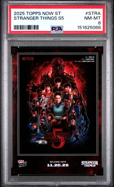 2025 Topps Topps Now #STRA Stranger Things Season front