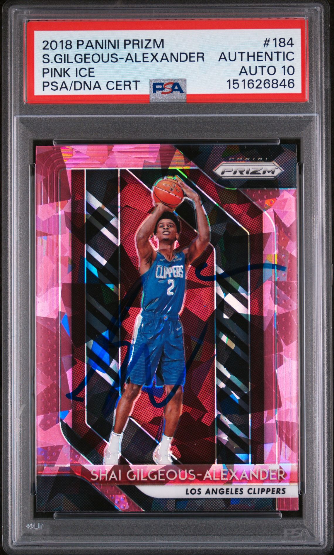 2018 Panini PANINI PRIZM PINK ICE #184 Shai Gilgeous-Alexander front