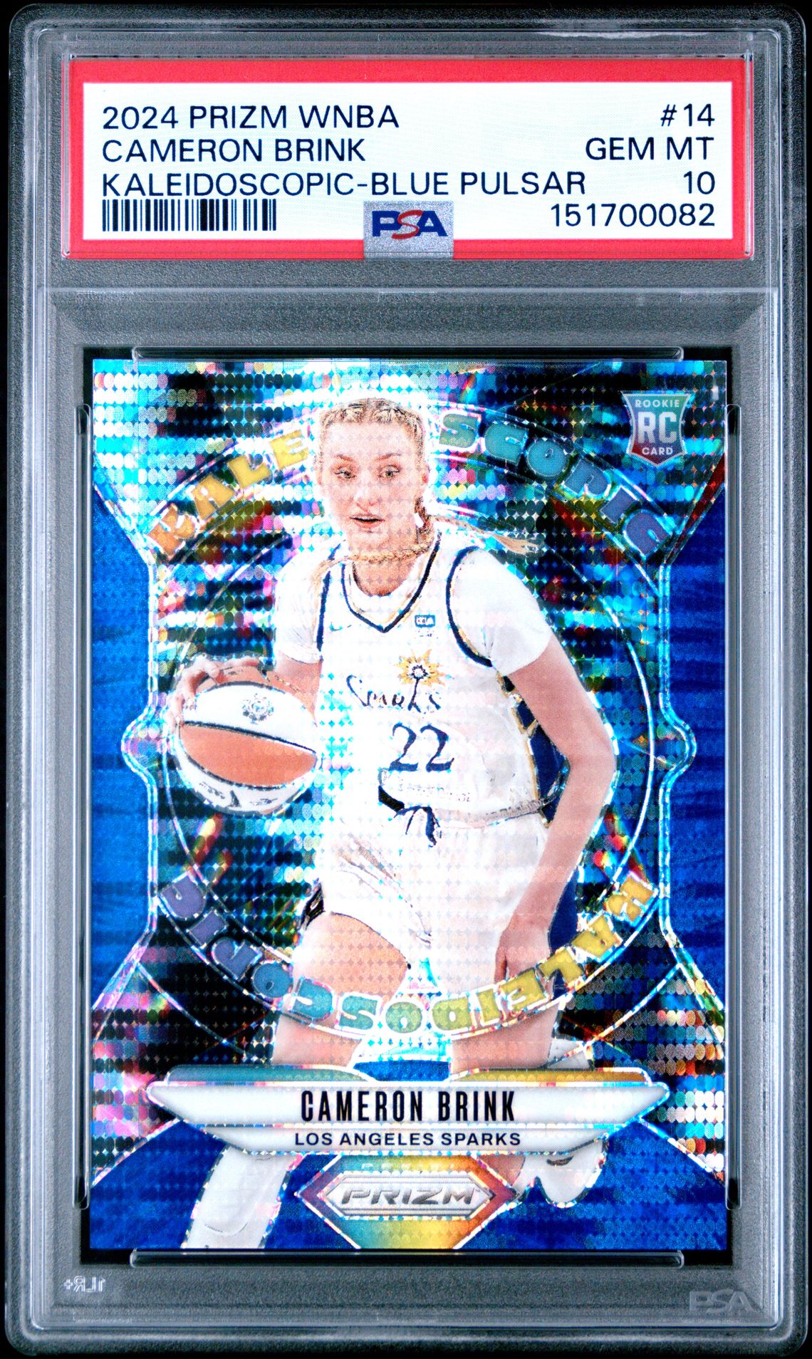 2024 Panini PANINI PRIZM WNBA KALEIDOSCOPIC BLUE PULSAR #14 Cameron Brink front