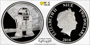2016 $2 Star Wars - R2D2 First Strike PR70DCAM
