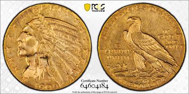 1909-D $5 MS63+