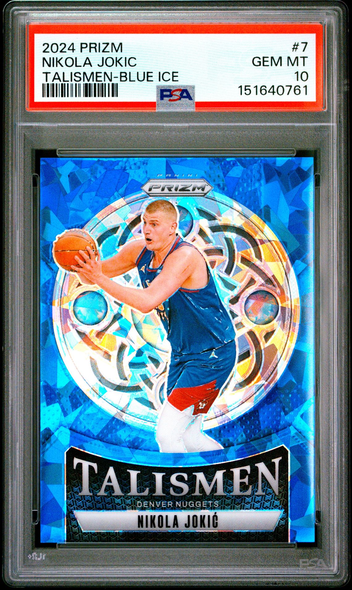 2024 Panini PANINI PRIZM TALISMEN Blue Ice #7 Nikola Jokic front