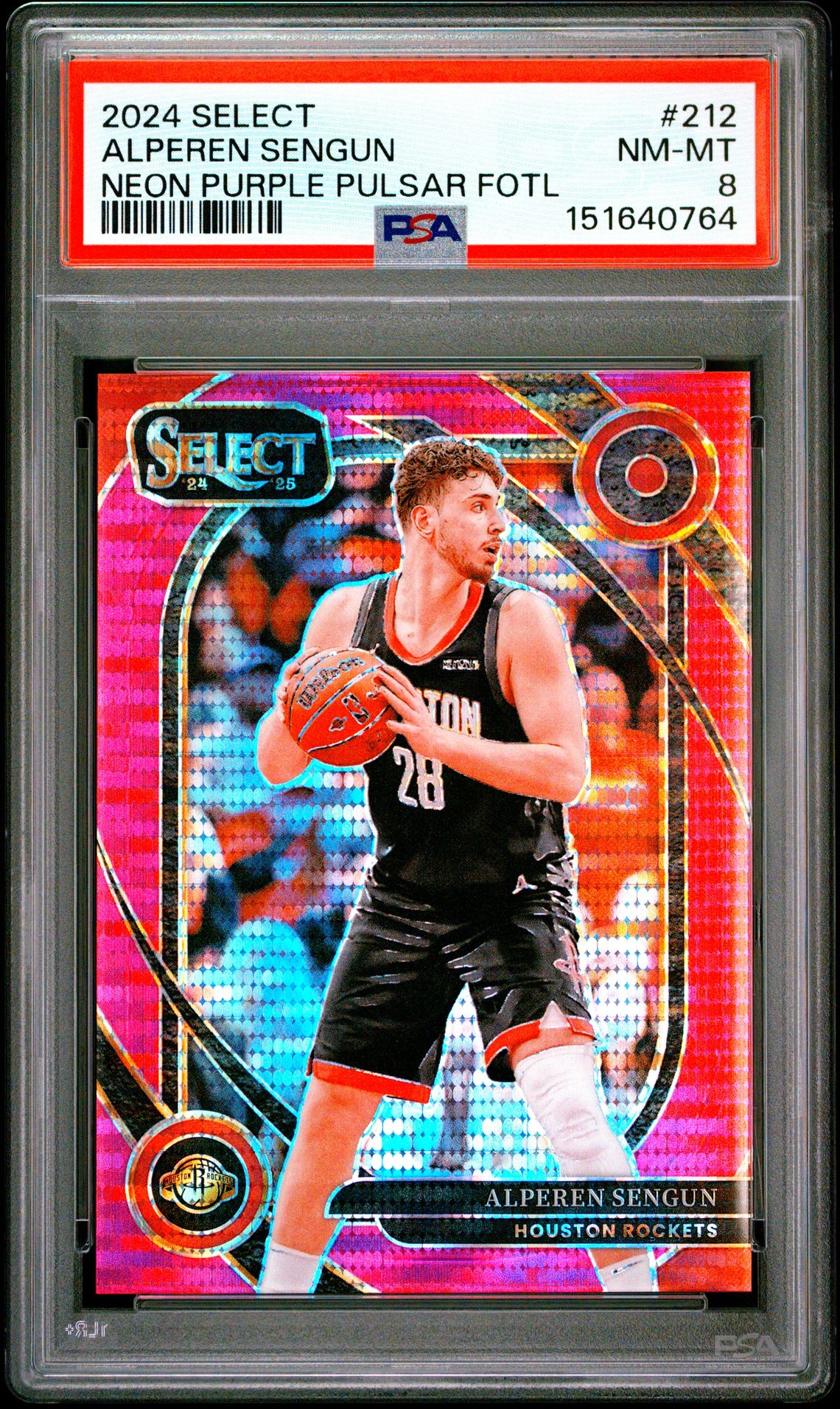 2024 Panini PANINI SELECT NEON PURPLE PULSAR FOTL #212 Alperen Sengun front