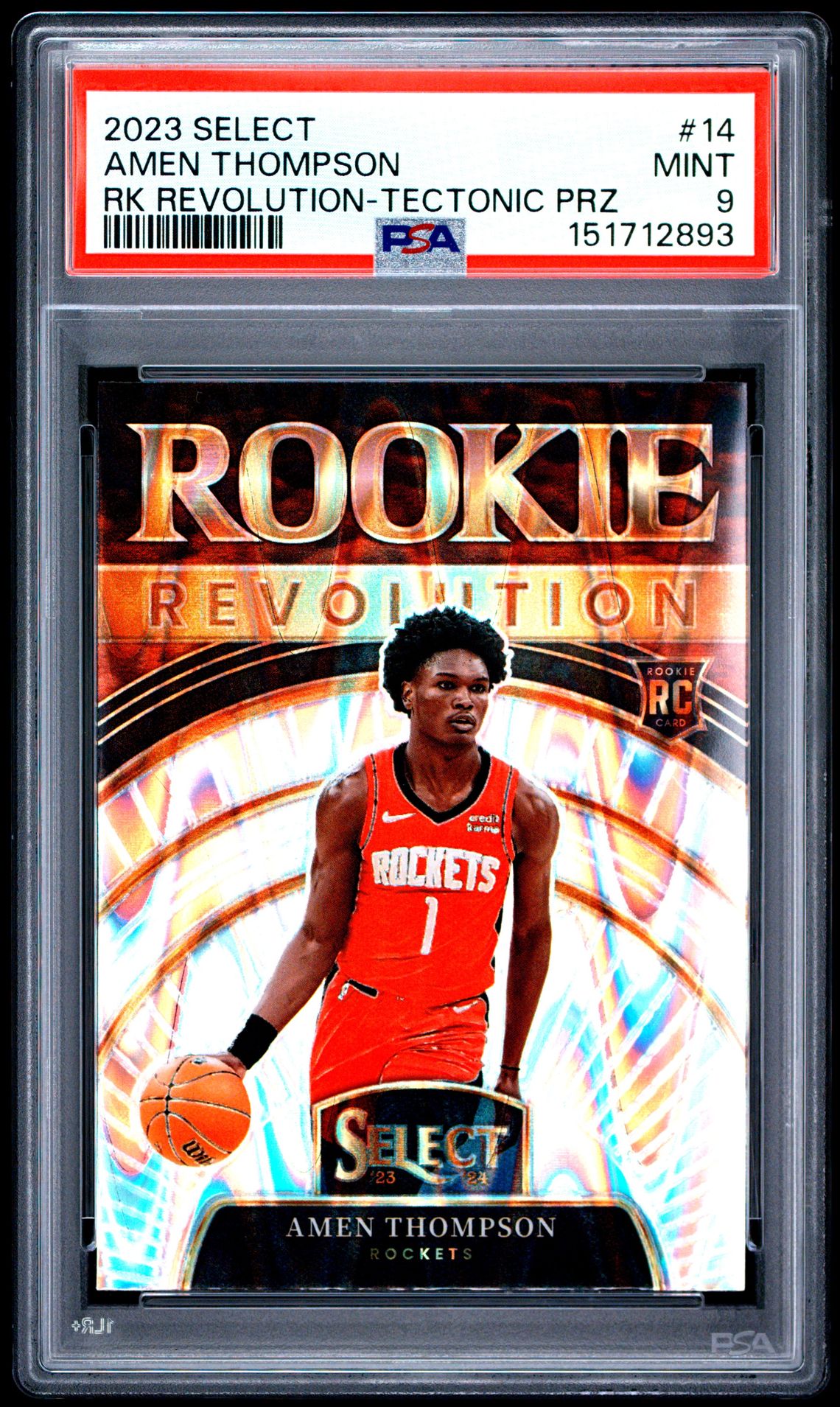 2023 Panini PANINI SELECT ROOKIE REVOLUTION RK REVOLUTION-TECTONIC PRZ #14 Amen Thompson front