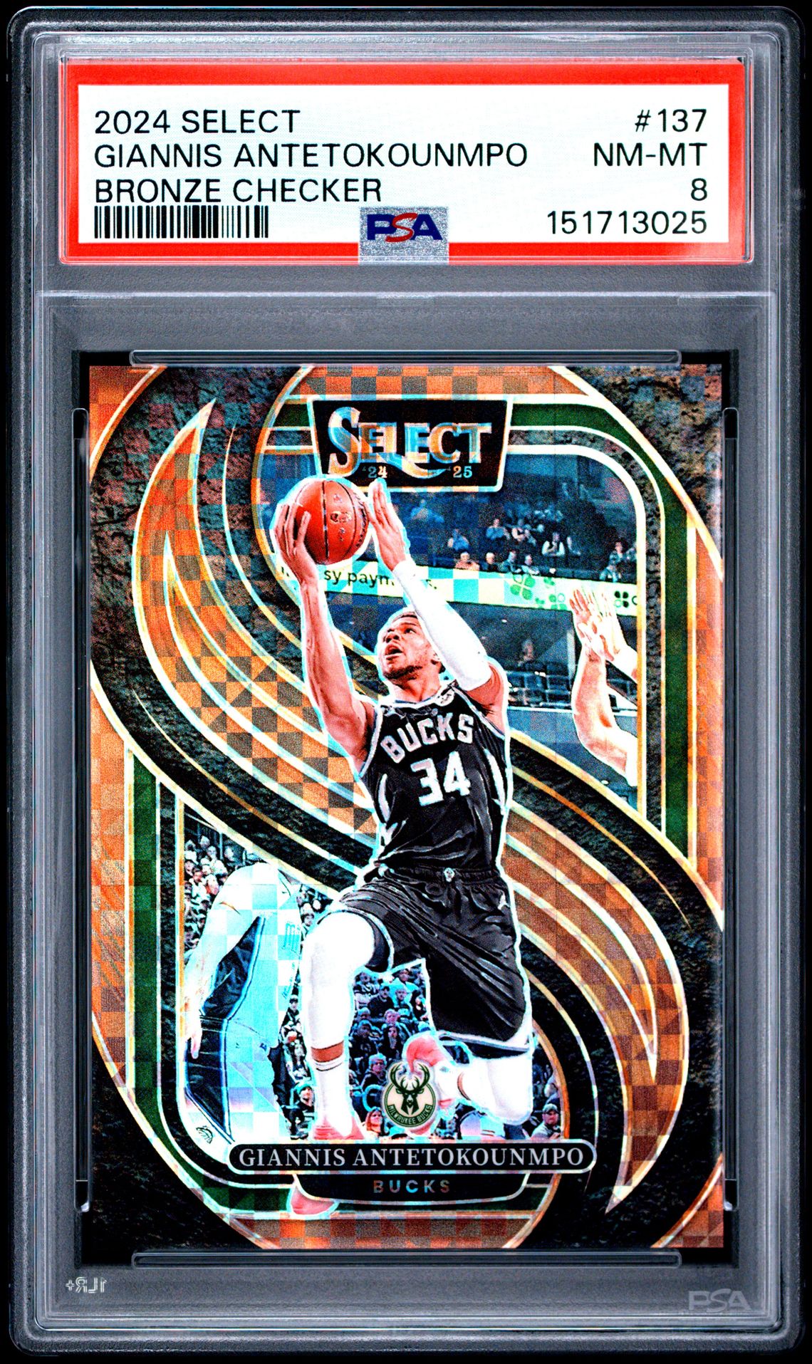 2024 Panini PANINI SELECT BRONZE CHECKER #137 Giannis Antetokounmpo front