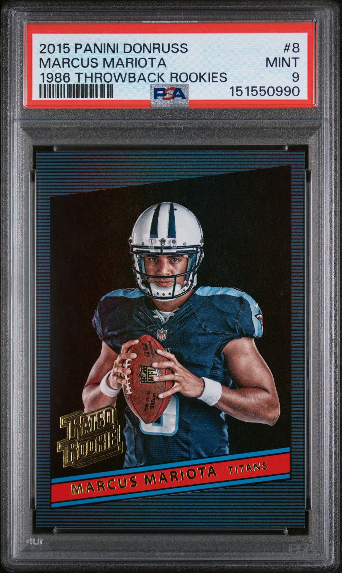 2015 Panini PANINI DONRUSS 1986 THROWBACK ROOKIES #8 Marcus Mariota front