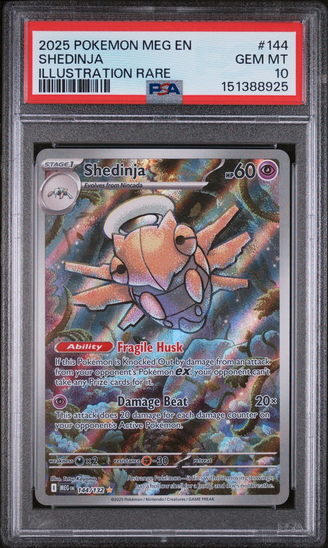 2025 Pokemon POKEMON MEG EN-MEGA EVOLUTION ILLUSTRATION RARE #144 Shedinja front