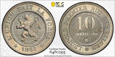 1863 10C MS67