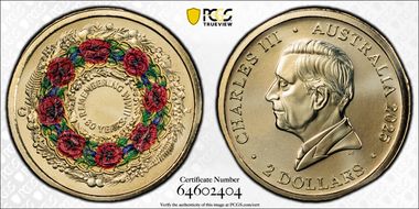 2025-C $2 Remembering WWII Colorized Al-Br MS69