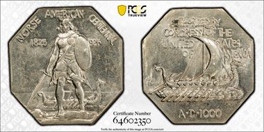 1925 AR Medal Norse American, Thick MS63