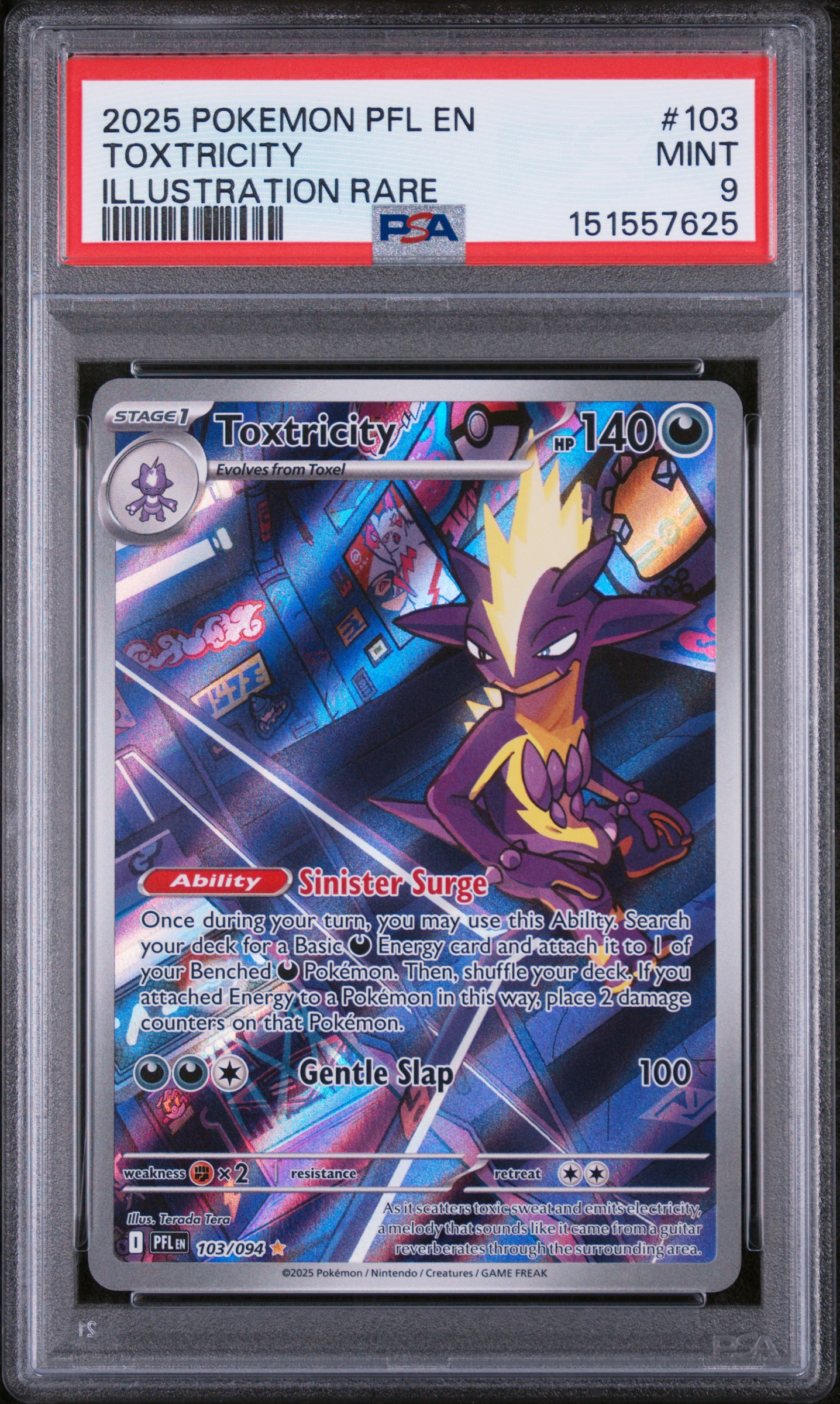 2025 #103 Toxtricity PSA 9 Pfl EN-Phantasmal Flames