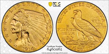1914 $2.50 MS62