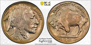 1927-D 5C 3 1/2 Leg, FS-901 MS63