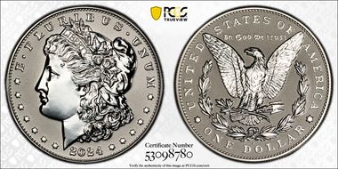 2024-S $1 Morgan Dollar Rev PR Two-Coin Reverse Proof Set PR69