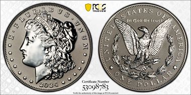 2024-S $1 Morgan Dollar Rev PR Two-Coin Reverse Proof Set PR70