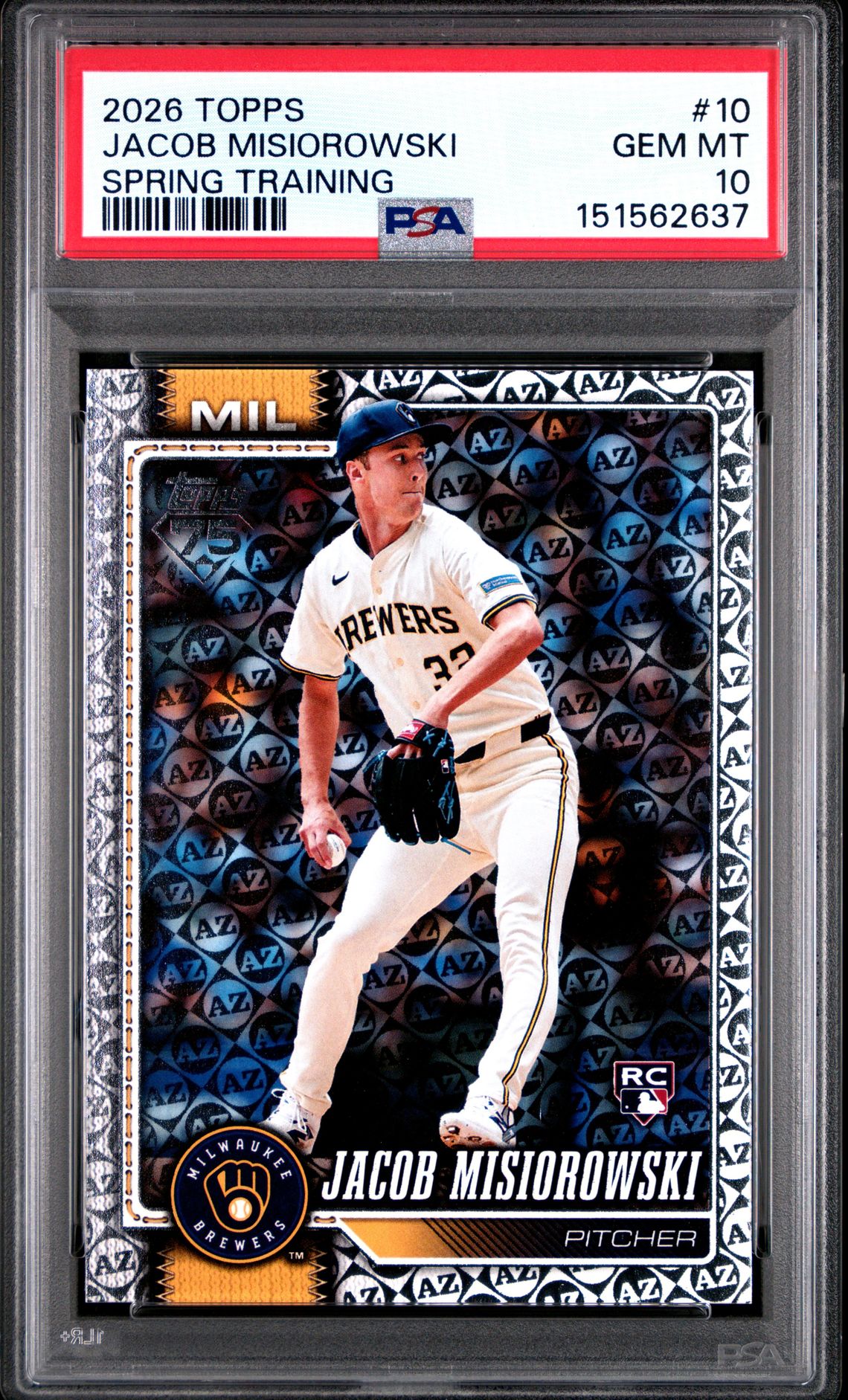 2026 Topps TOPPS SPRING TRAINING #10 Jacob Misiorowski front