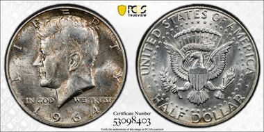 1964-D 50C DDO, FS-108 MS64