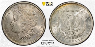 1888 $1 VAM 11, Doubled Ear MS61