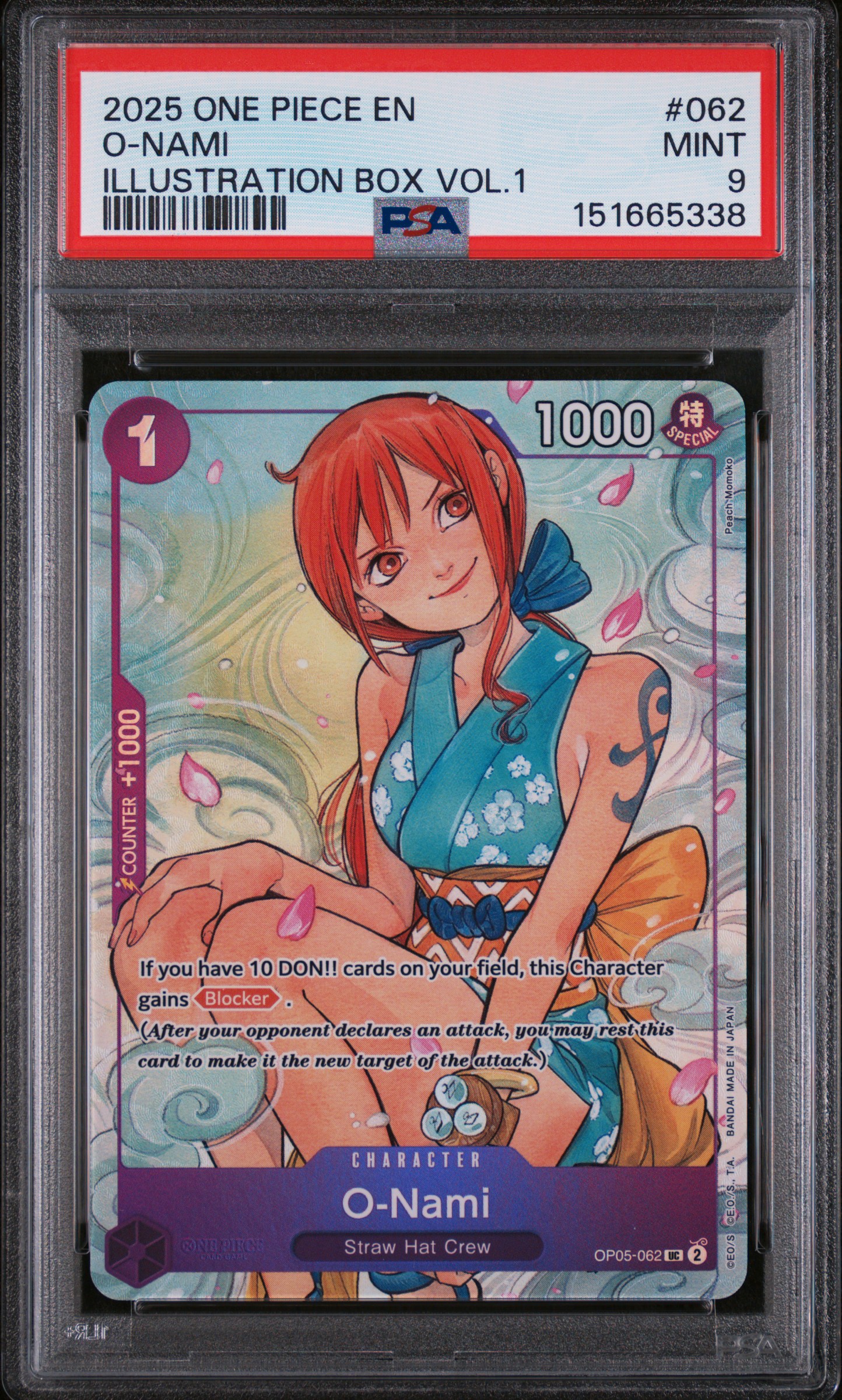 2025 #062 O-Nami PSA 9 One Piece Promos