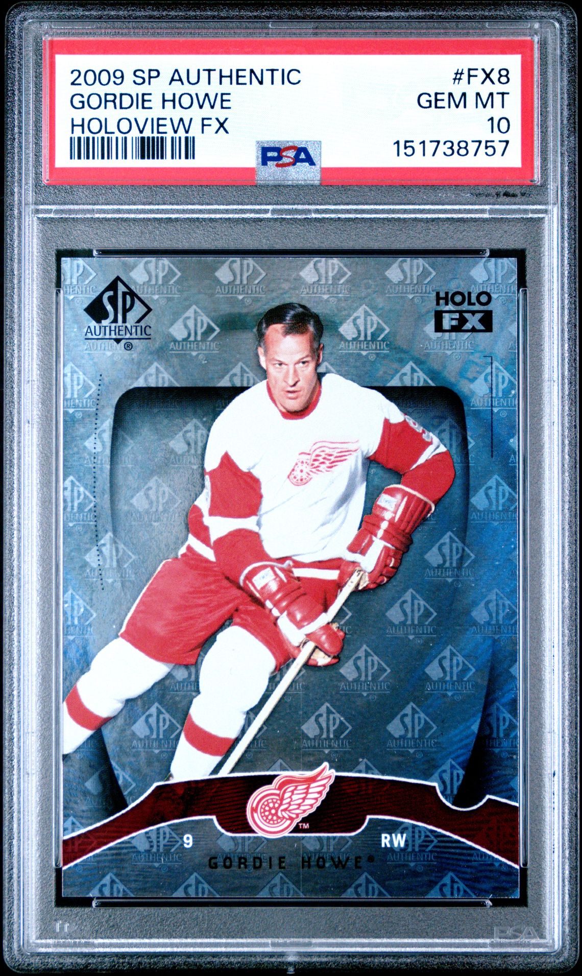 2009 Upper Deck SP AUTHENTIC HOLOVIEW FX Holo Sp #FX8 Gordie Howe front