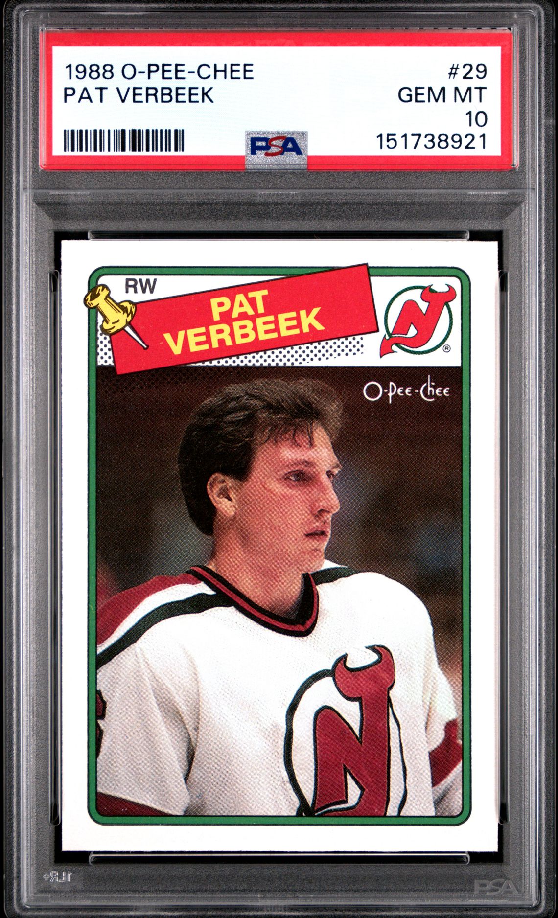 1988 Upper Deck O-PEE-CHEE #29 Pat Verbeek front