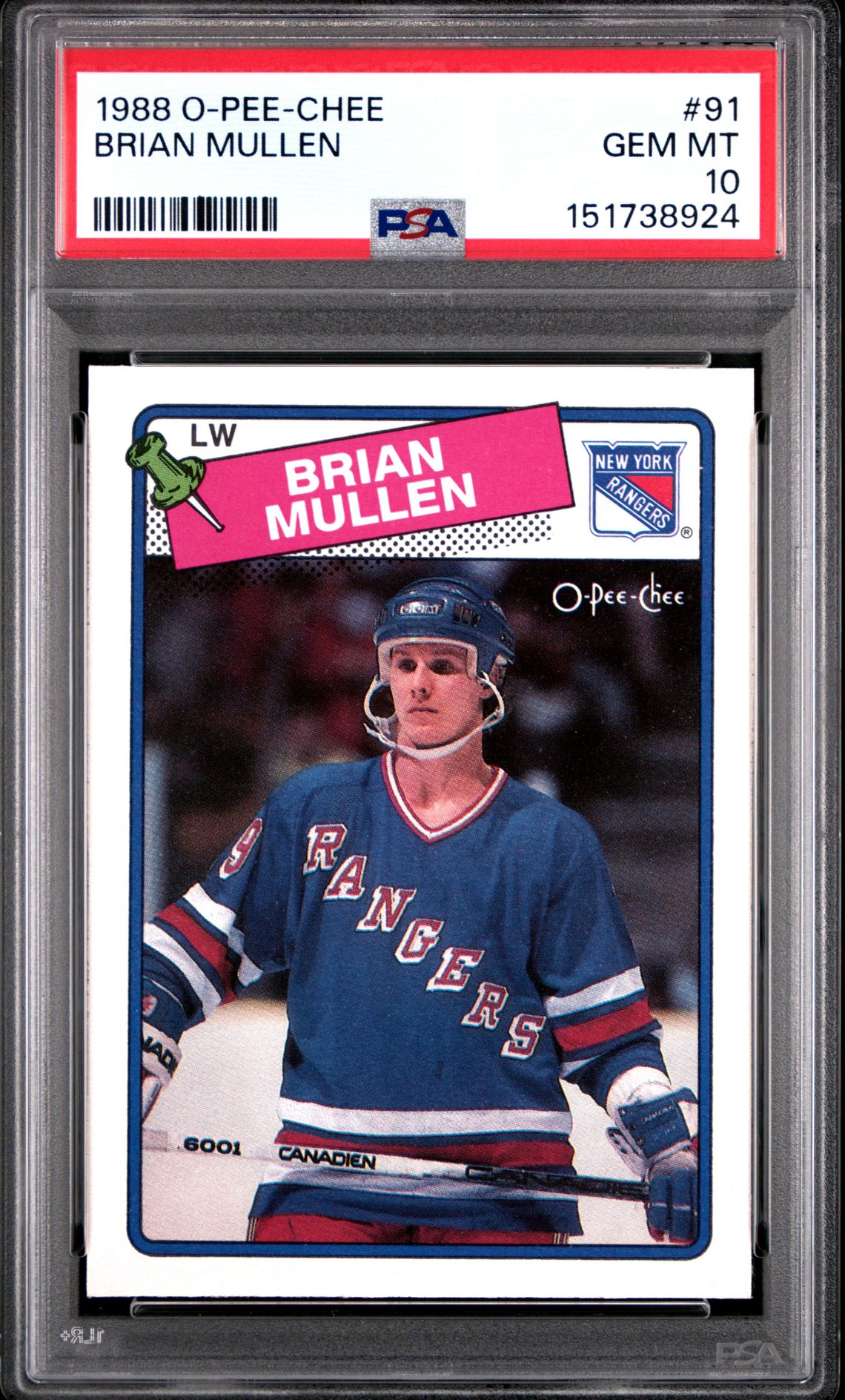 1988 Upper Deck O-PEE-CHEE #91 Brian Mullen front