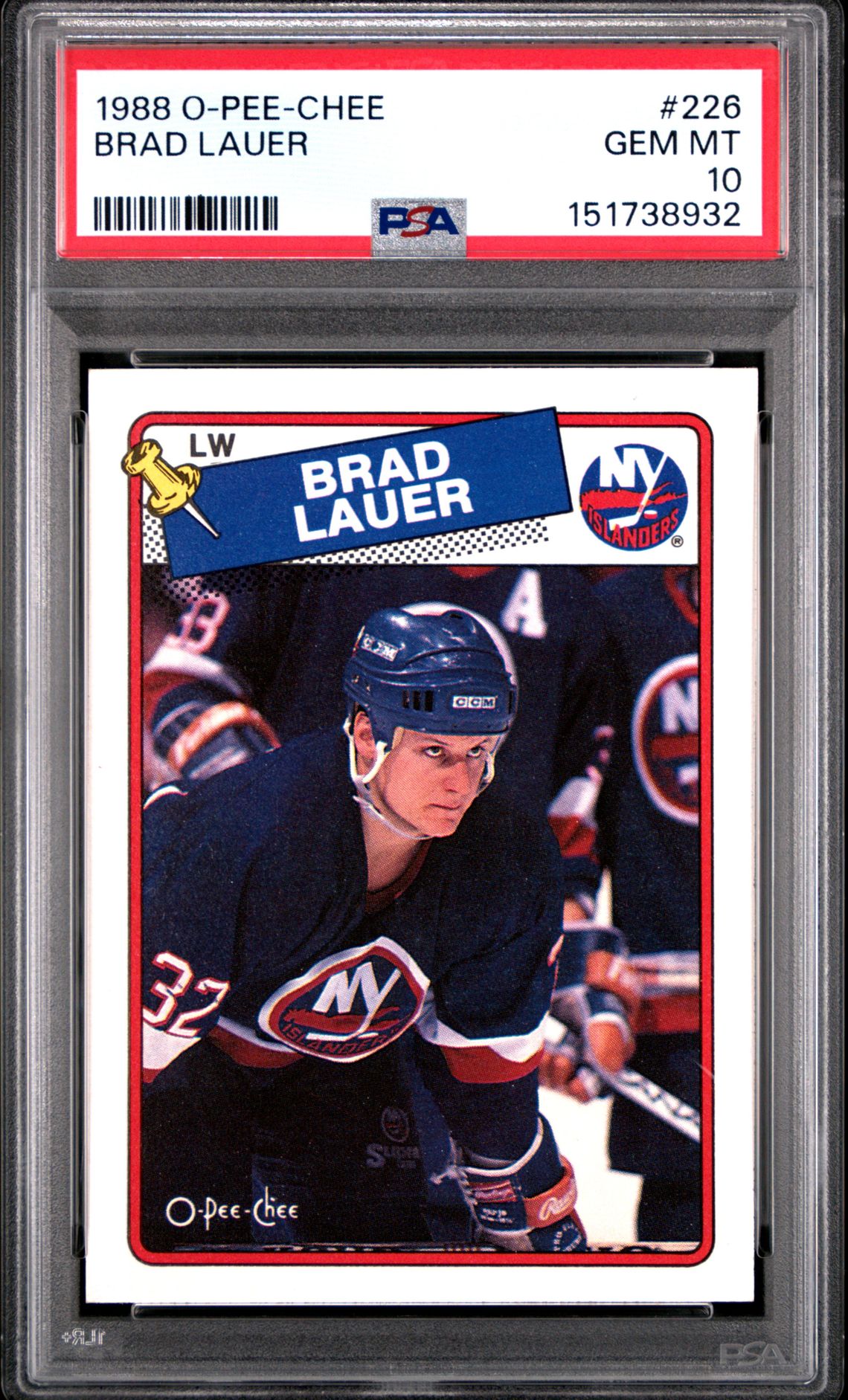 1988 Upper Deck O-PEE-CHEE #226 Brad Lauer front