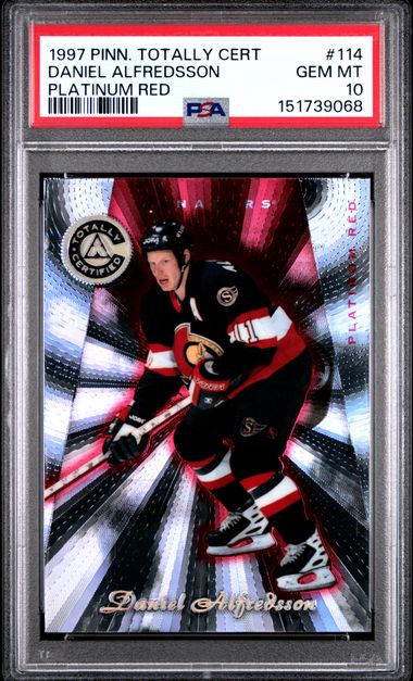 1997 Pinnacle Platinum #114 Totally Daniel Alfredsson front