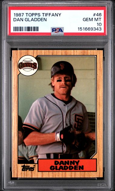 1987 Topps #46 Tiffany Dan Gladden front