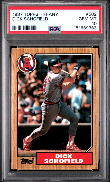 1987 Topps #502 Tiffany Dick Schofield front
