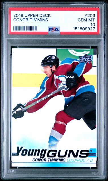 2019 Upper Deck Young Guns #203 Conor Timmins front