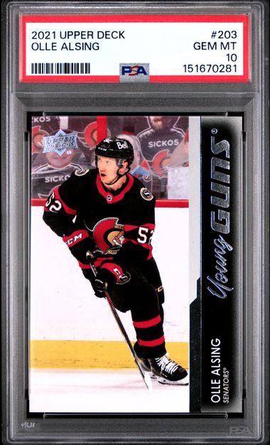 2021 Upper Deck Young Guns #203 Olle Alsing front