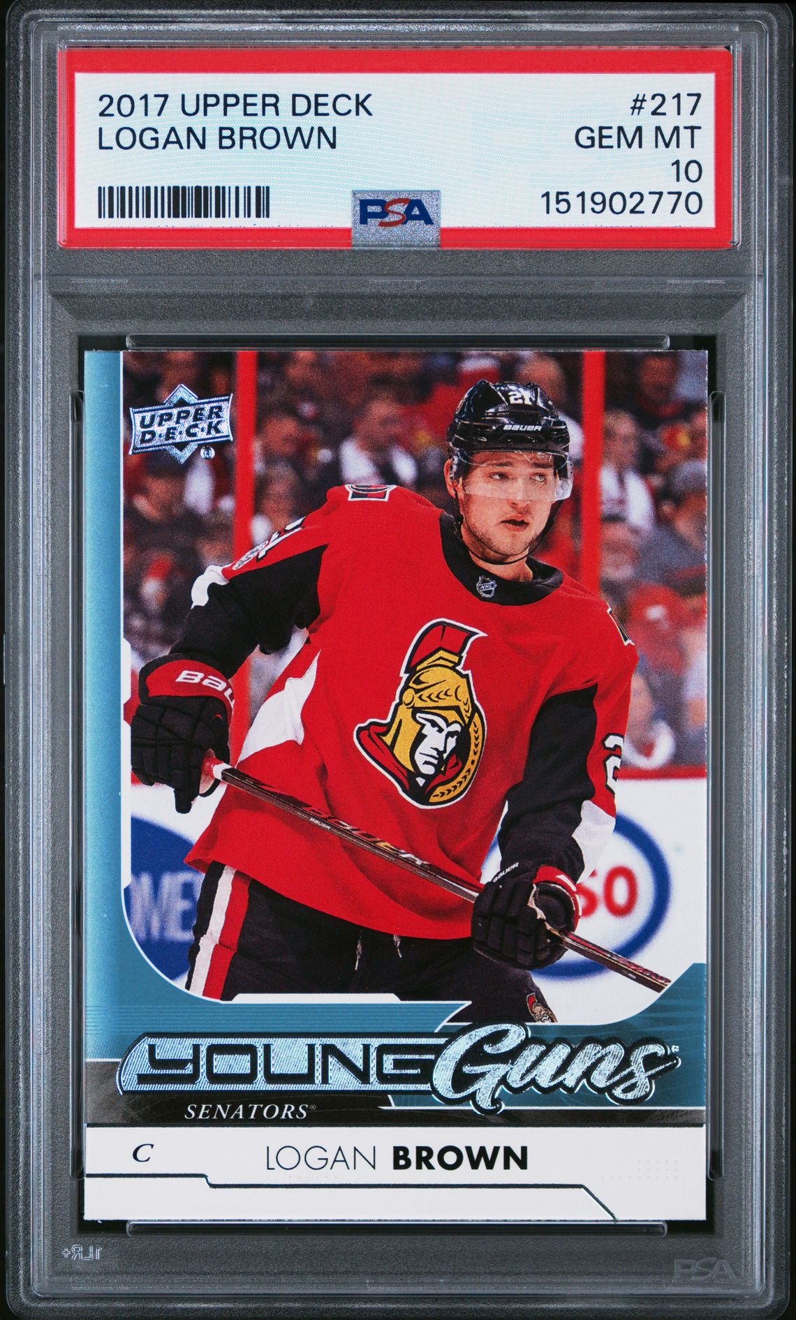 2017 Upper Deck UPPER DECK #217 Logan Brown front