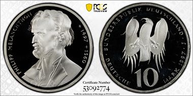1997-J 10 Mk Melanchthon PR69DCAM