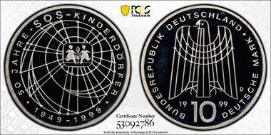 1999-D 10 Mk SOS - Kinderdorfer PR68DCAM