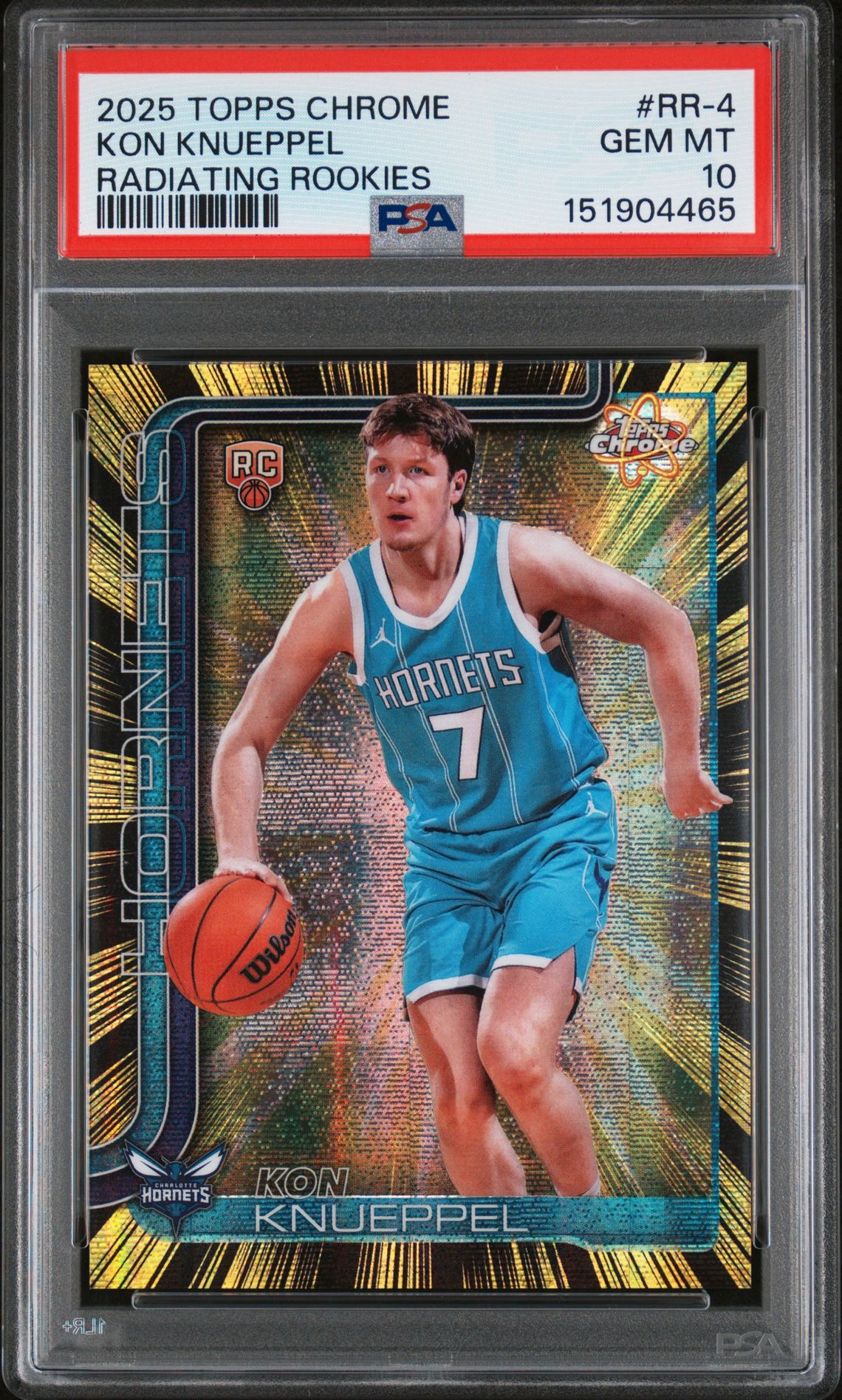 2025 Topps Chrome TOPPS CHROME RADIATING ROOKIES #RR-4 Kon Knueppel front