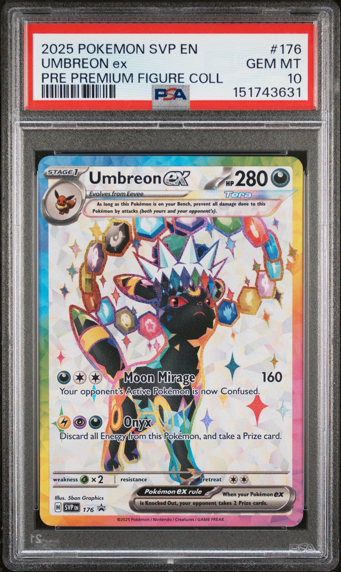 2025 Pokemon POKEMON SVP EN-SV BLACK STAR PROMO PRE PREMIUM FIGURE COLL #176 Umbreon Ex front